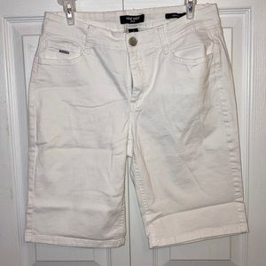 White Jean Bermuda Shorts